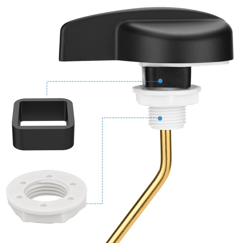 Ancable Compatible with TOTO Toilet Handle Replacement Parts Kit, Universal THU068#CP Trip Lvr for St743S Side Mount Toilet Flush Tank Lever Handle for TOTO Kohler Toilet Tank, 1-Pack Matte Black - Image 3